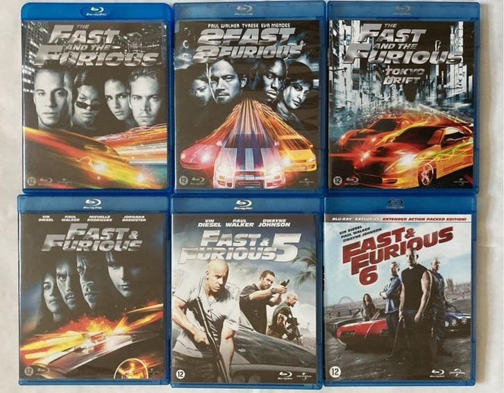 FAST & FURIOUS SET 1 - 6 (BLURAY), Cd's en Dvd's, Blu-ray, Gebruikt