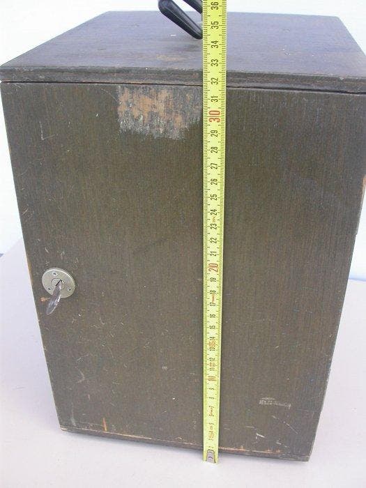 Microscoop - wooden box cabinet - 1970-1980, Collections, Appareils photo & Matériel cinématographique
