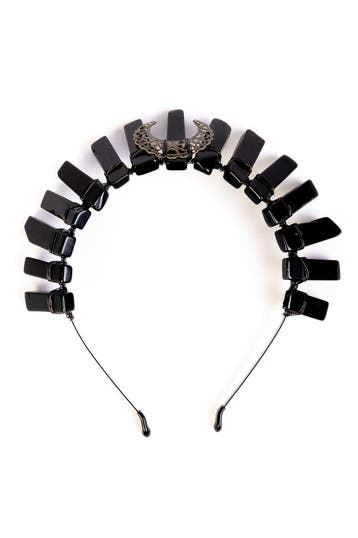 KIMU® Haarband Bergkristal Zwart Maan Kristal Diadeem Fantas, Kleding | Dames, Ophalen of Verzenden, Nieuw