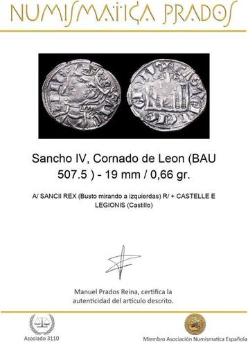 . Koninkrijk Castilië Sancho IV (1284-1295). cornado Ceca