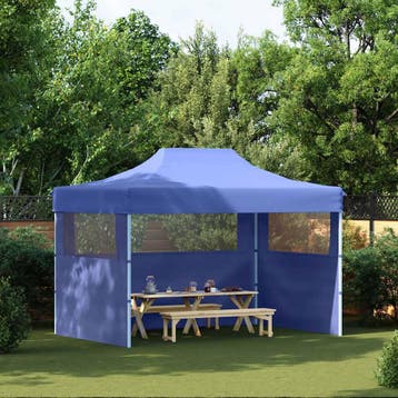vidaXL Partytent met 3 zijwanden inklapbaar 3x4 m staal, Verzenden, Nieuw