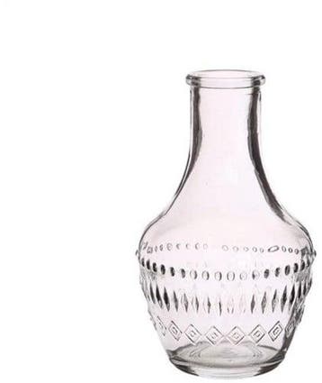 Gekleurd Glazen Flesje Milano Clear Ø6 cm H10 cm per stuk, Hobby en Vrije tijd, Nieuw