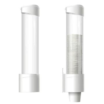 Wit Bekerdispenser - Plastic - Ophangbaar - Bekerhouder, Verzamelen, Verzenden, Nieuw