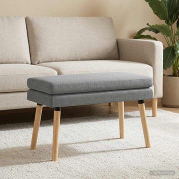 vidaXL Dubbel-laags bank Lichtgrijs 80 x 40 x 47 cm Stof, Verzenden, Nieuw