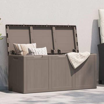 vidaXL Tuinbox 270 L PP houtlook bruin, Verzenden, Nieuw