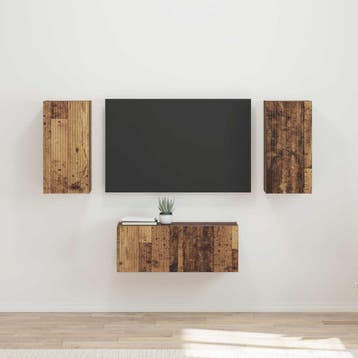 vidaXL Tv-meubelset 6 st Oudhout Bewerkt hout, Verzenden