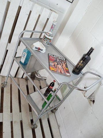 Table dappoint - Chariot médical vintage / Chariot-bar - En