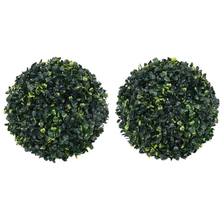 vidaXL Kunstbuxusbollen 2 st 45 cm, Maison & Meubles, Accessoires pour la Maison | Plantes & Fleurs artificielles, Envoi