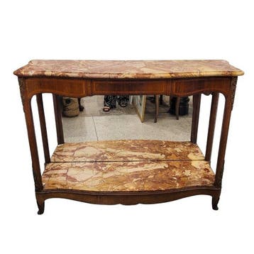 Meuble dappui - Hout, Marmer, Brons - Meubel /