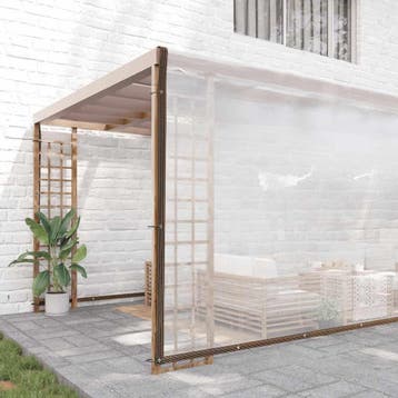 vidaXL Doorzichtig zeildoek met zeilringen 10x10 m, Doe-het-zelf en Bouw, Verzenden, Nieuw