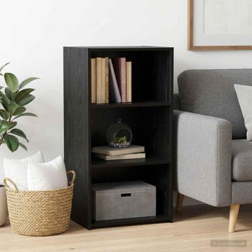 vidaXL Dressoir Zwart eiken 50 x 41 x 93 cm Bewerkt hout, Verzenden