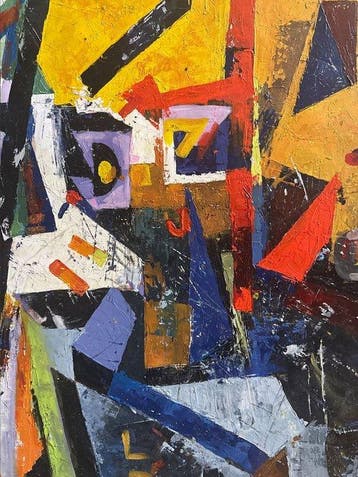 Nguyen Robert (1958) - Composition Nº222 80 80 cm