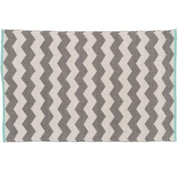 Vloerkleed outdoor en indoor - zigzag blue - 160x230 - wit, Huis en Inrichting, Stoffering | Tapijten en Vloerkleden, Verzenden