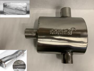 MAX Ultra Straight Flo Performance rvs uitlaat demper 2,5, Ophalen of Verzenden