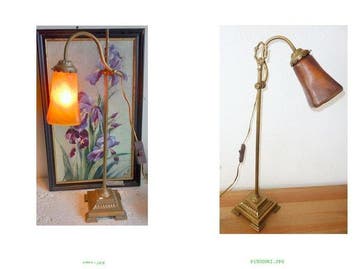 Vianne - Lampe - Verre, Laiton, Antiquités & Art