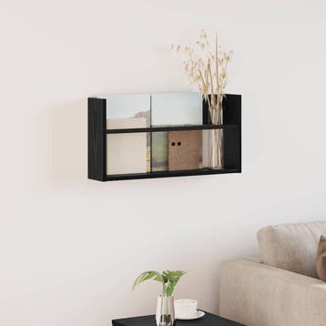 vidaXL Tijdschriftenrek Zwart Eiken 60 x 12 x 30 cm Bewerkt, Verzenden