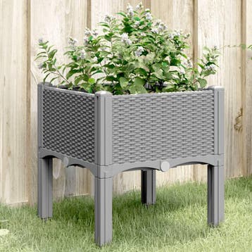 vidaXL Plantenbak met poten 40x40x42 cm polypropeen, Tuin en Terras, Verzenden, Nieuw