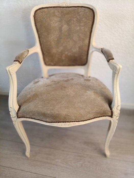 Chaise dappoint - Bois - fauteuil de style Louis XV, Antiek en Kunst, Curiosa en Brocante