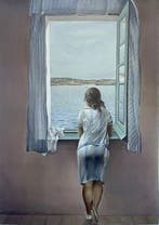 Salvador Dalí (after) - Figura en una finestra - Licensed, Antiquités & Art