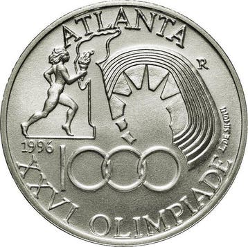 Italië. 1000 Lire 1996 XXVII Atlanta Olympic Games