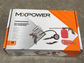 Veiling - MXpower compressorset accessoires 1100 watt, Bricolage & Construction, Compresseurs