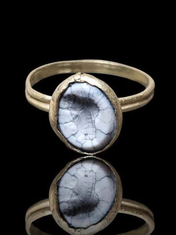 Oud-Romeins Geel goud, Stunning Sordonyx Goddes Stone Seal