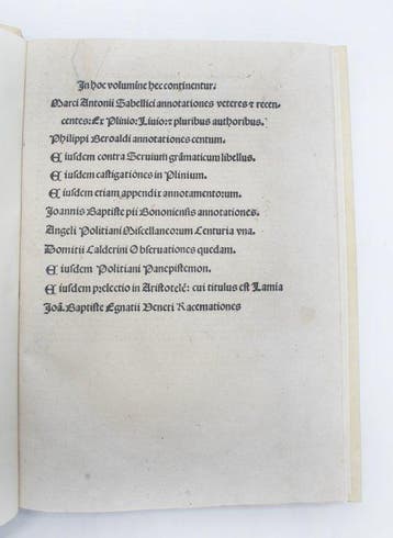 Sabellico / Beroaldo / Poliziano / Pio - [Post Incunable], Antiquités & Art