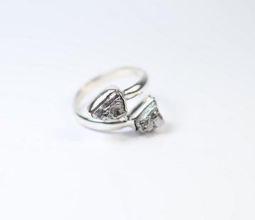Meteoriet Campo del Cielo ring / nieuw 925. Sterlingzilver -