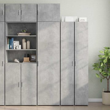 vidaXL Opbergkast smal 50x42,5x225 cm bewerkt hout, Huis en Inrichting, Verzenden, Nieuw