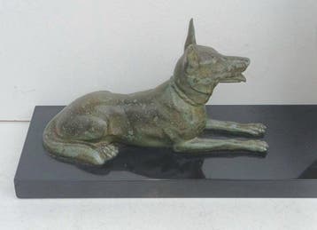 Klok - Art Deco Messing, Marmer, Onyx, Samac - 1910-1920 -
