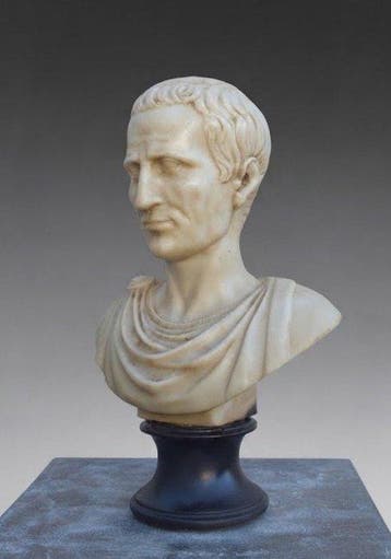 sculptuur, Busto Giulio Cesare - 32 cm - gereconstitueerd