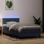 vidaXL Boxspring met matras en LED fluweel donkergrijs, Verzenden, Nieuw