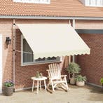 vidaXL Luifel handmatig uittrekbaar 300 cm crème, Verzenden