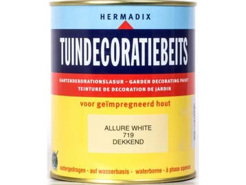 Veiling - 2x Hermadix tuindecoratiebeits 750ml allure wit, Nieuw
