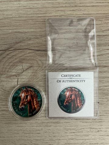 Canada. 5 Dollars 2024, Canada Maple Leaf: Horse, 1 Oz