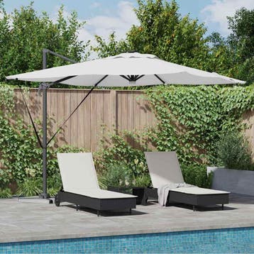 vidaXL Roma Parasol Beige 286 x 284 x 270 cm Aluminium en, Verzenden, Nieuw