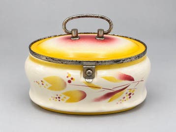 Duitse Art Deco koekdoos / gebäckdose – keramiek met