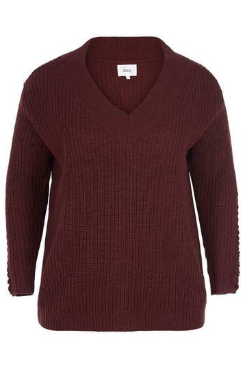 Trui Zizzi CAMA gebreid v-hals maat m, Kleding | Dames, Verzenden, Nieuw