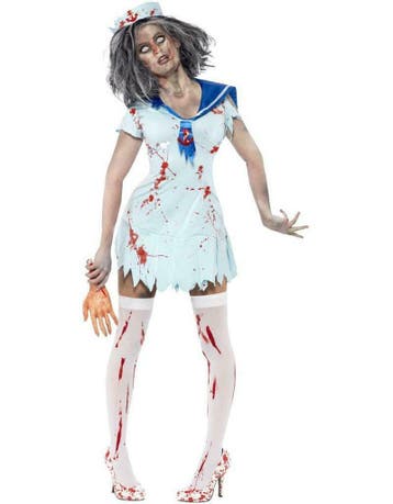 Zombie matroos meisje halloween kostuum, Ophalen of Verzenden