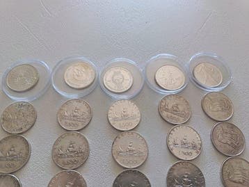 Italië, San Marino. 500 Lire argento (lotto di 40 monete)