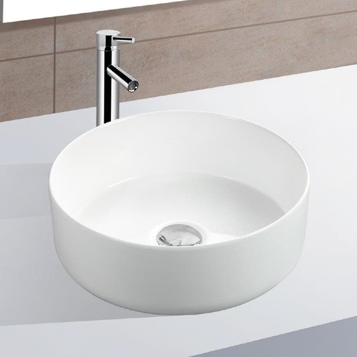 Waskom BWS Opbouw Keramiek Rond 36x36x12 cm Wit, Bricolage & Construction, Sanitaire, Enlèvement ou Envoi
