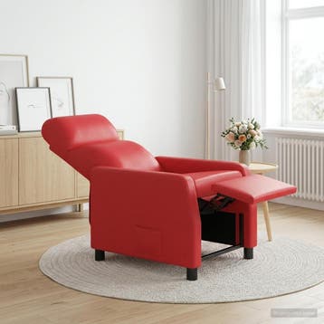 vidaXL Recliner Rood Kunstleer, Verzenden, Nieuw