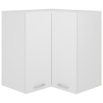 vidaXL Hanghoekkast Lyon 57x57x60 cm bewerkt hout wit, Huis en Inrichting, Verzenden, Nieuw