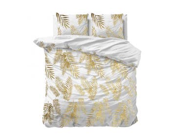 Sleeptime Glamour Leaves Wit - 240 X 200/220 + 2 x kussenslo, Nieuw