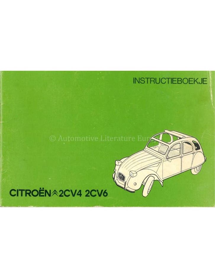 1976 CITROEN 2CV4 & 2CV6 INSTRUCTIEBOEKJE NEDERLANDS, Auto diversen, Handleidingen en Instructieboekjes, Ophalen of Verzenden