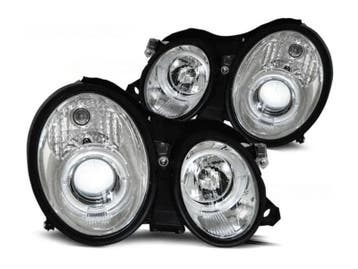 Angel Eyes koplampen Chrome geschikt voor Mercedes W208 CLK, Auto-onderdelen, Verzenden, Nieuw, Mercedes-Benz