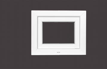 PVC raam draai b45xh40 cm Wit, Gevelraam of Ruit, Minder dan 80 cm, Minder dan 80 cm, Nieuw