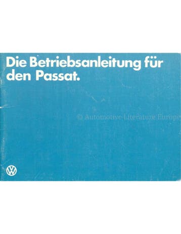 1982 VOLKSWAGEN PASSAT INSTRUCTIEBOEKJE DUITS