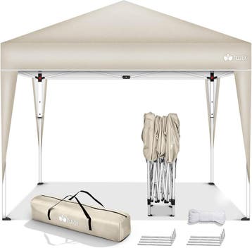 Partytent - Opvouwbaar - 3x3 m - Paviljoen - Easy up - Creme, Verzenden