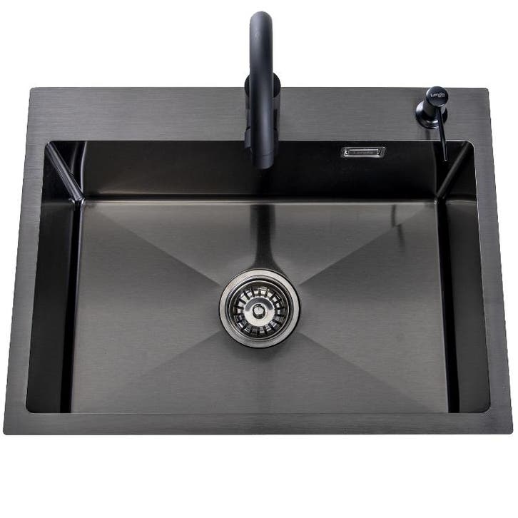 Lendo Online Spoelbak 59x44 cm Zwart met Kraan &amp;, Maison & Meubles, Cuisine | Ustensiles de cuisine, Envoi